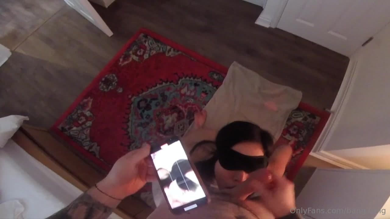 Korean girl sucks my cock while I film her